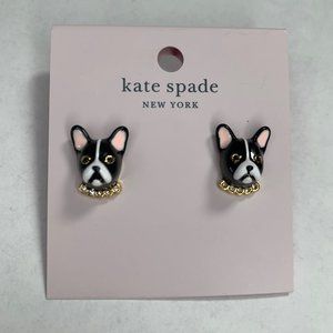 Kate Spade Ma Cherie French Bulldog Earrings - NWT